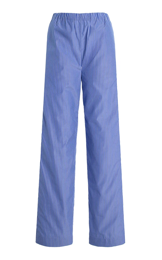 Britannia Cotton Straight-Leg Pants