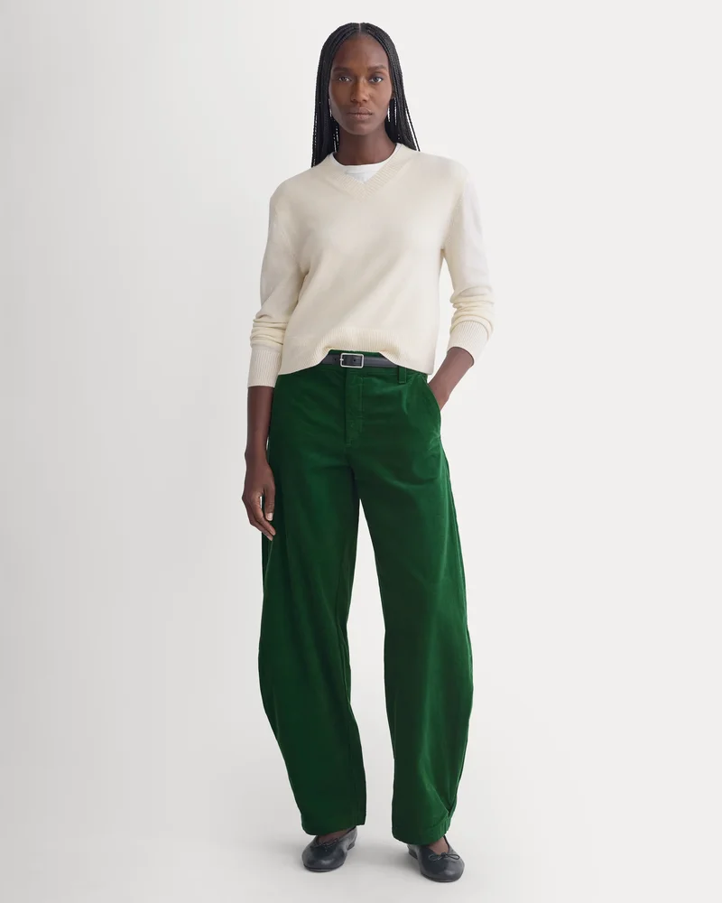 Balloon Pant in Pinwale Corduroy | Eden Green