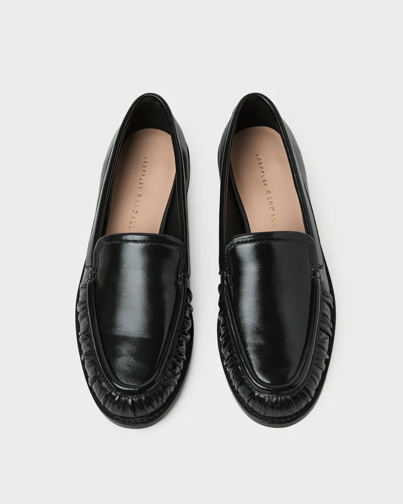 Lucille Black Leather Loafer
