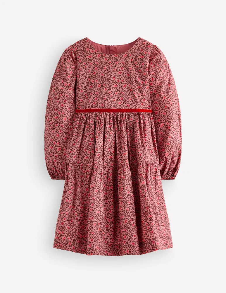Posie Twirly Woven Dress-Pink Floral