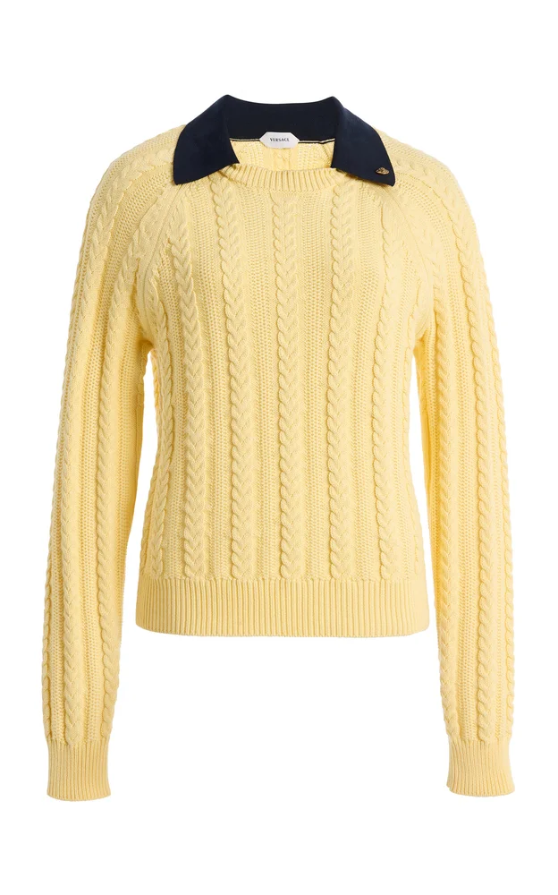 Cable-Knit Cotton Sweater