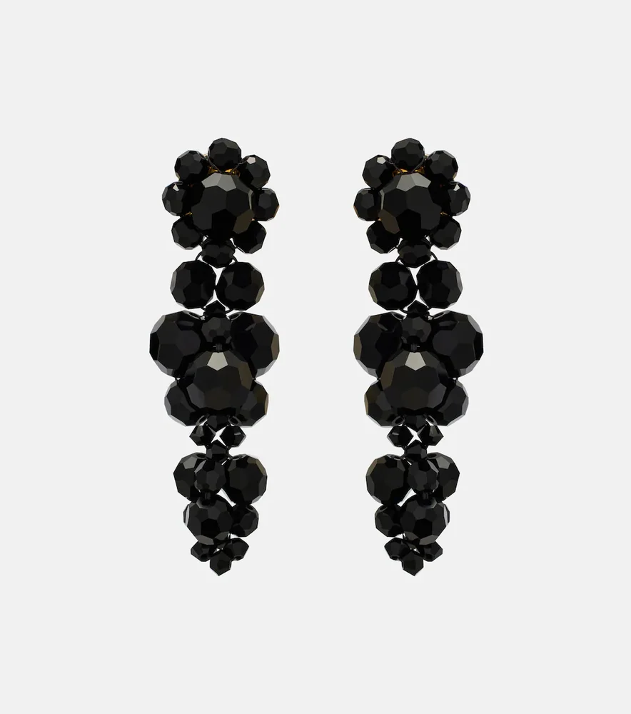 Crystal-embellished drop earrings