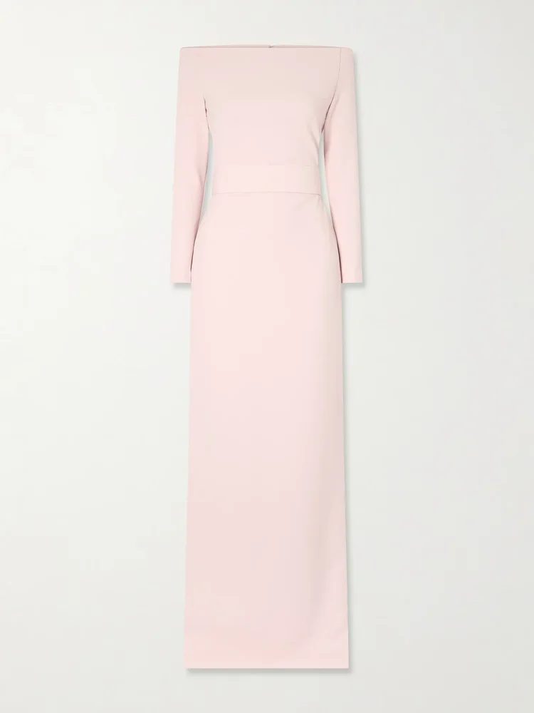 Sabina off-the-shoulder stretch-crepe maxi dress