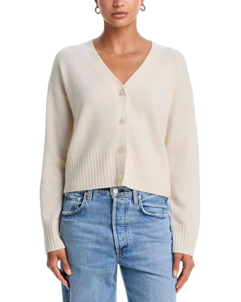 100% Cashmere V Neck Cardigan - Exclusive