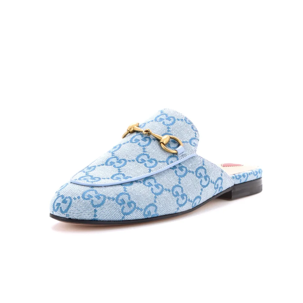 Pre-Owned Princetown Mules GG Denim