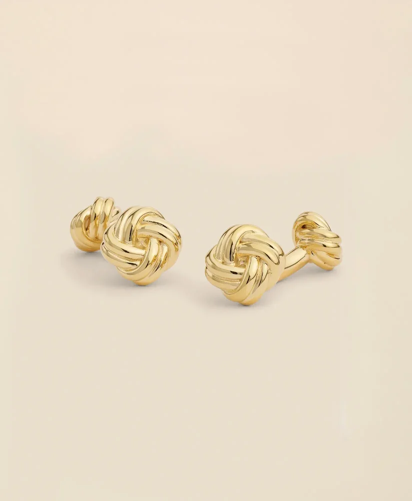 Sterling Silver Gold-Plated Knot Cufflinks