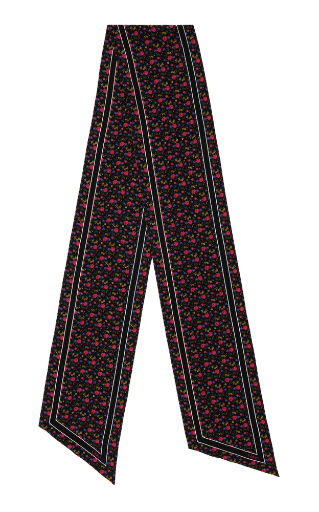 Floral-Print Cotton Scarf