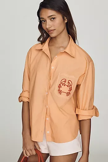 Maeve Novelty Shrunken Bennet Buttondown Shirt