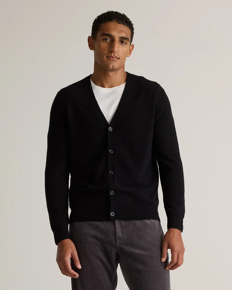 Men's Cashmere Cardigan Sweater | Quince in Black