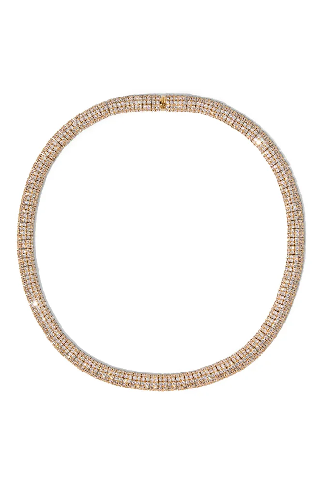 Crushed Pavé Dome Collar Necklace