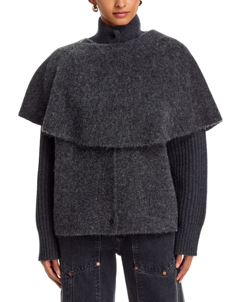 The Wrap Alpaca Wool Blend Cape Coat