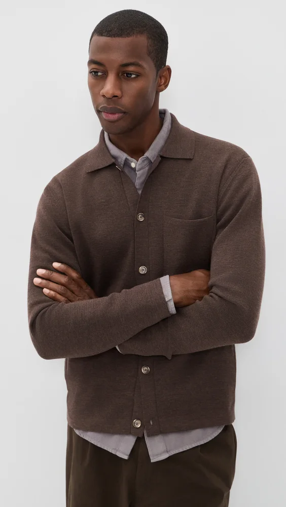 Merino Wool Overshirt (12 - Brown)