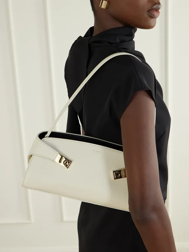 Hug leather shoulder bag