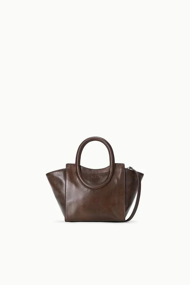 Maude Mini Tote | Espresso Distressed