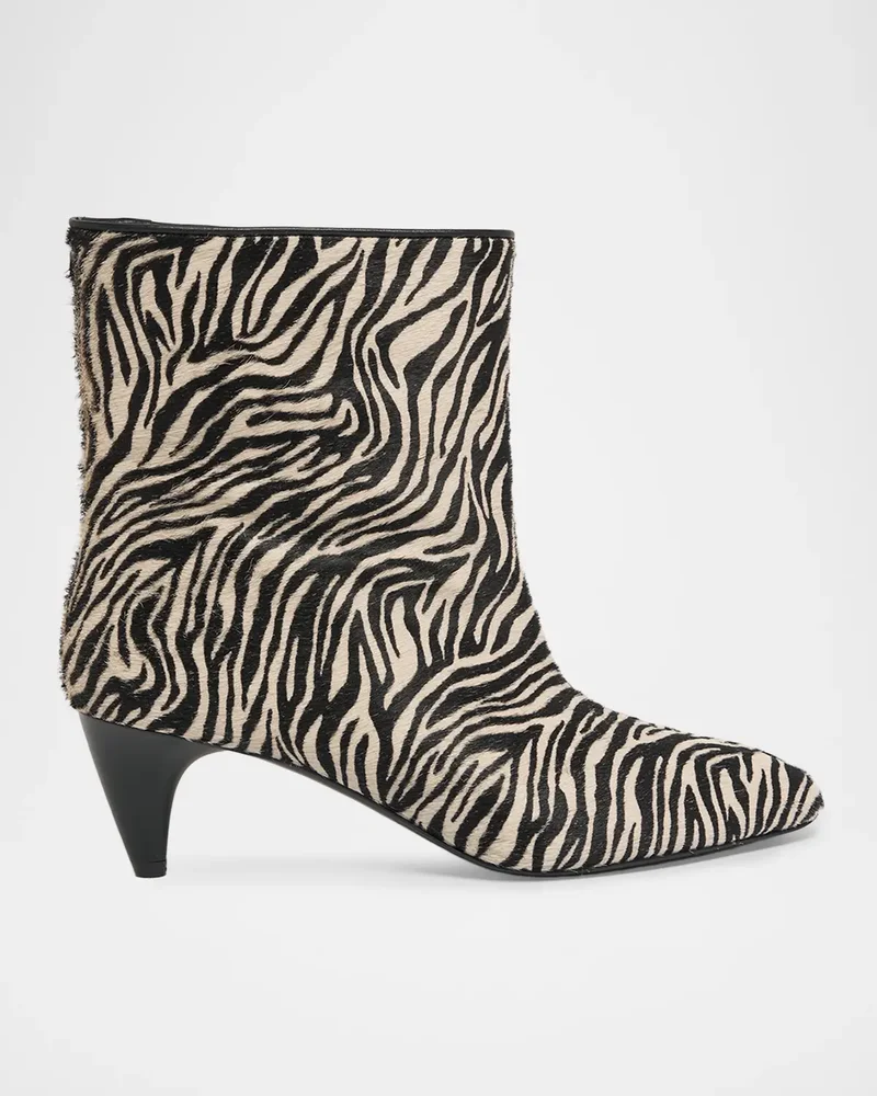 Jiry 55MM Zebra-Print Leather Boots