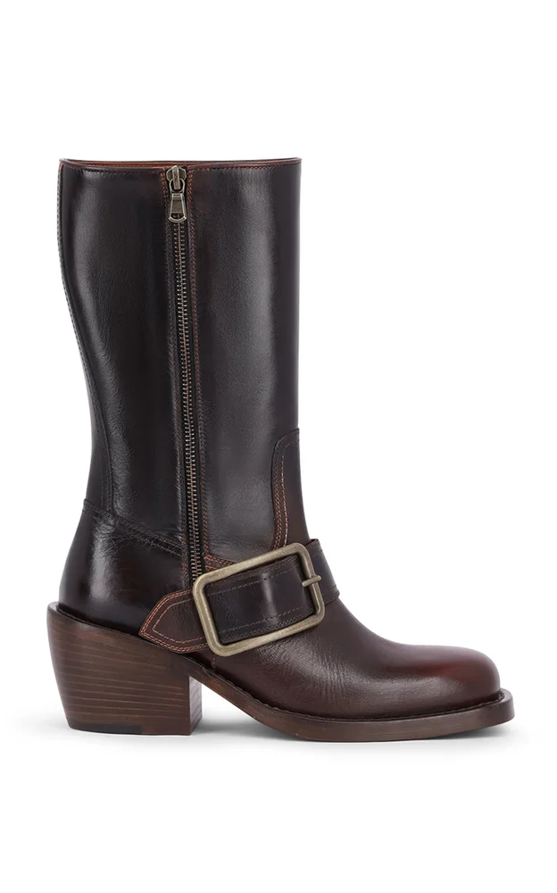 Buckled Leather Boots