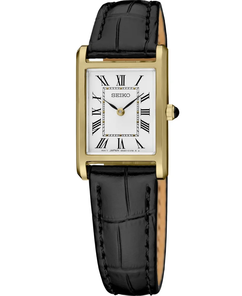 Gold Leather Strap Watch, 19.6mm