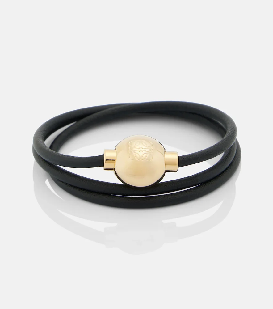 Pebble leather bracelet