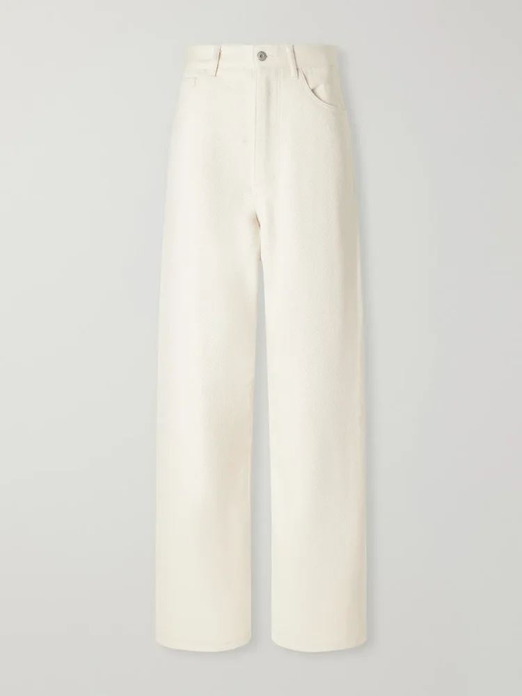 Silk wide-leg pants
