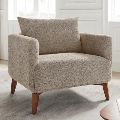 37'' Upholstered Boucle Arm Chair