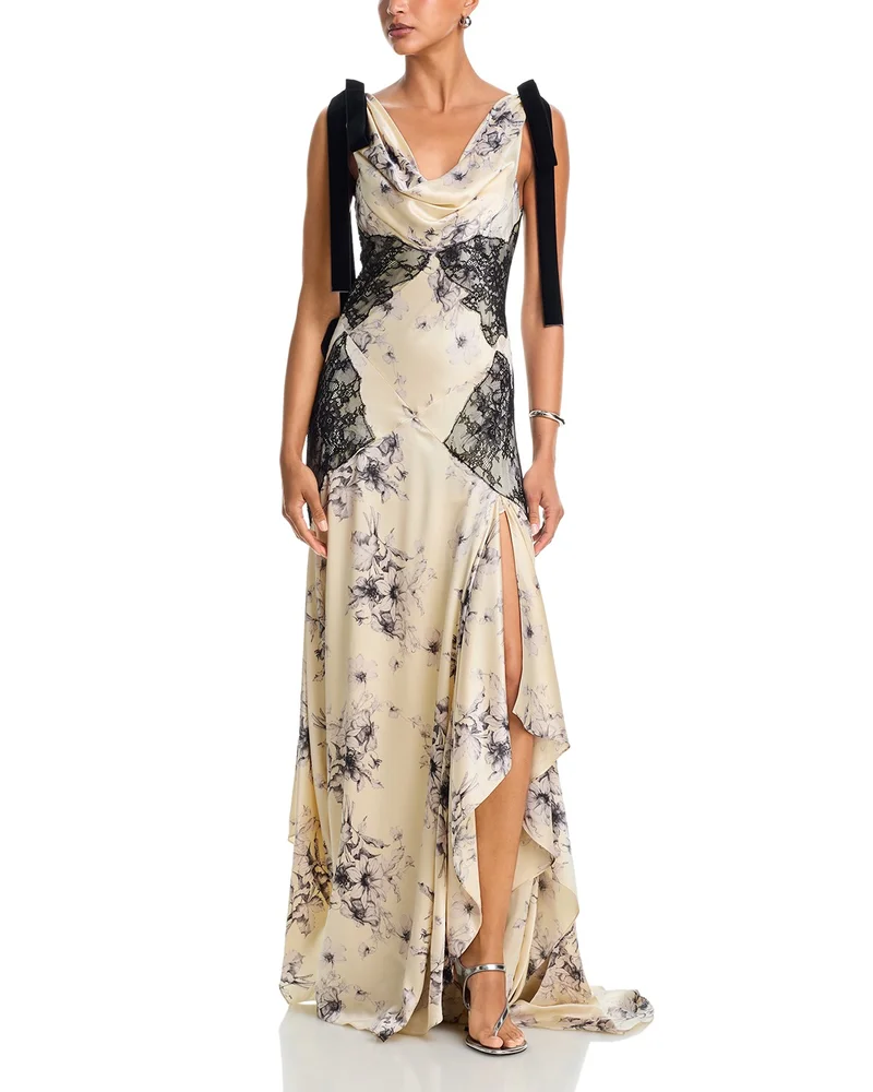 Antonella Hand Sketched Floral Gown