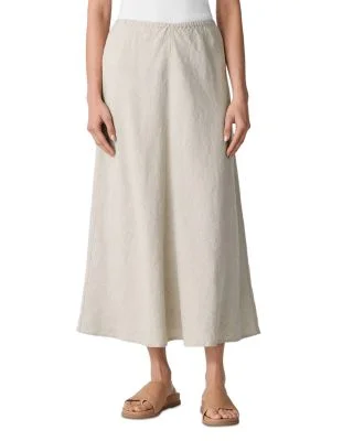 Linen A Line Bias Cut Skirt