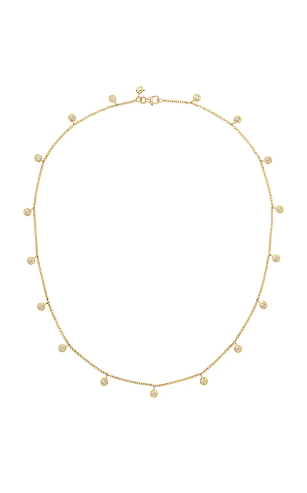 Nesting Gem 18K Yellow Gold Diamond Eternity Necklace