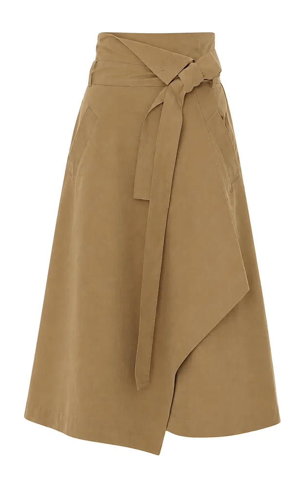 Ceibo Cotton Gabardine Midi Skirt