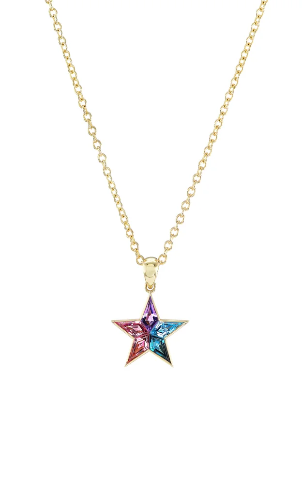 Star 18K Yellow Gold Multi-Stone Necklace