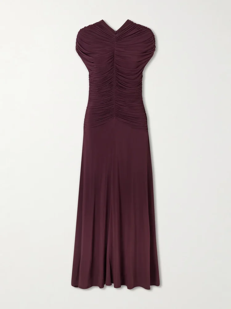 Avita ruched maxi dress