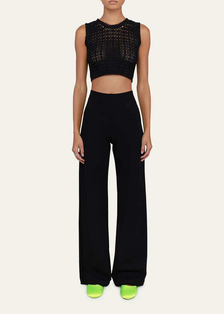 Rio Wide-Leg Ponte Pants