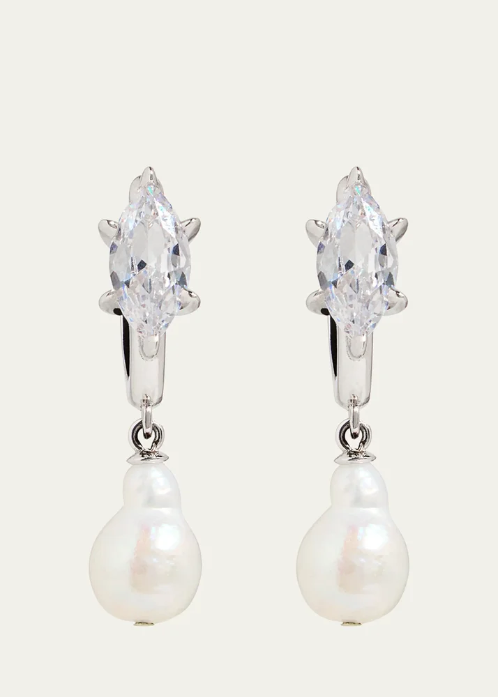 Parisian Pearl Earrings, White