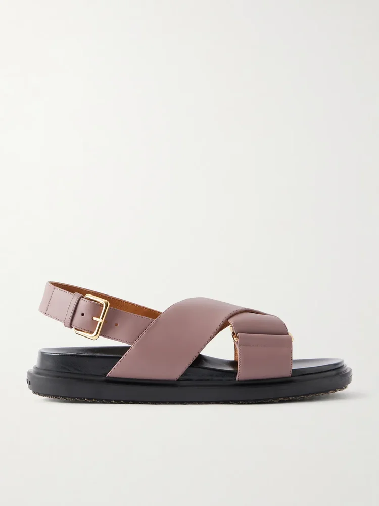 Fussbett two-tone leather slingback sandals