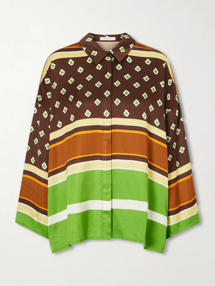 Cora printed satin shirt