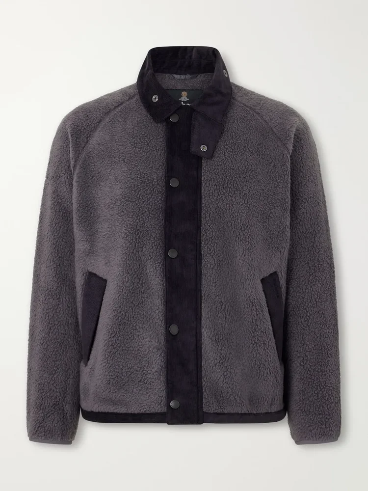 Transporter Corduroy-Trimmed Fleece Jacket