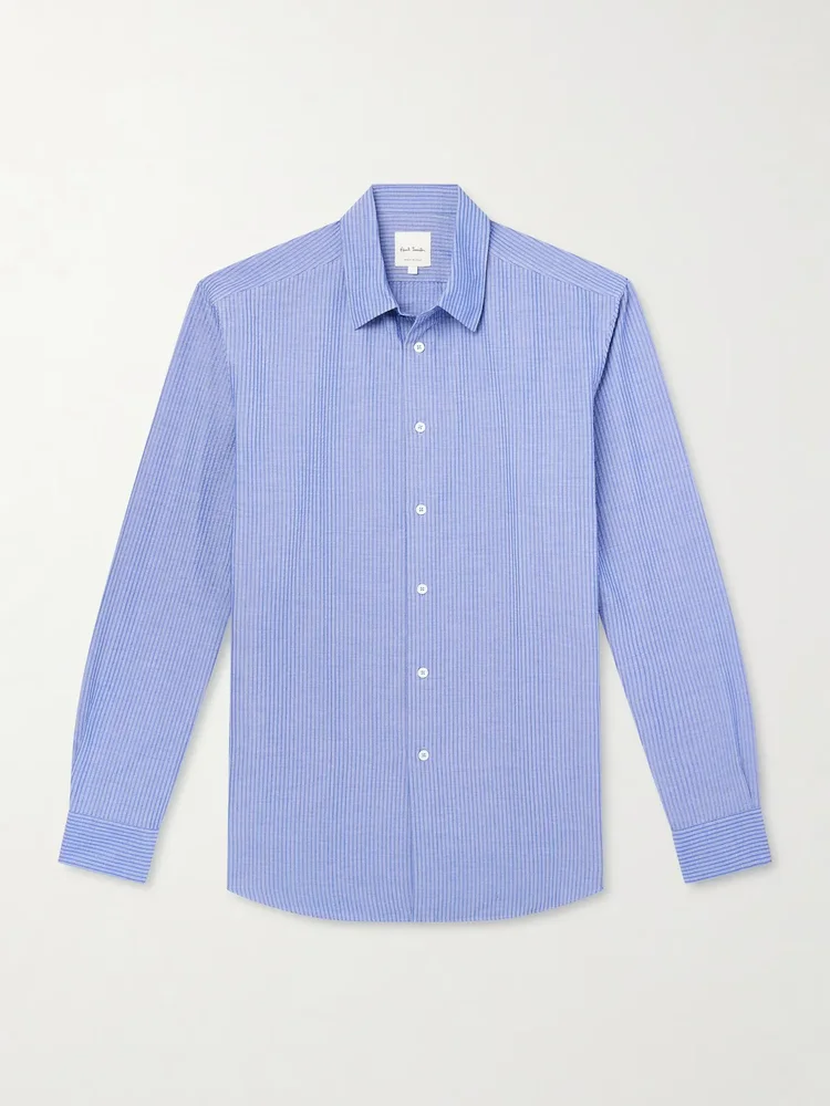 Striped Cotton-Seersucker Shirt