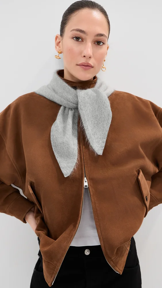 Brushed Cashmere Bandana Scarf