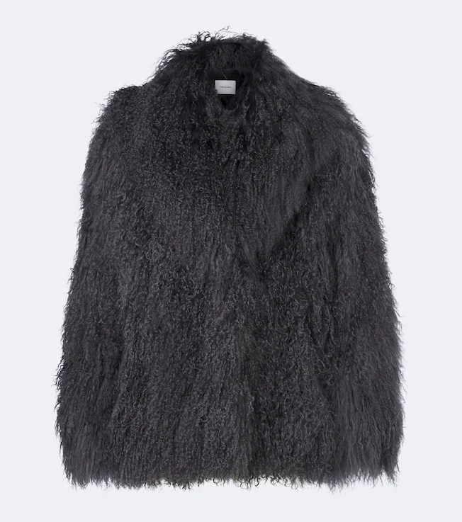 Oversized shearling jacket