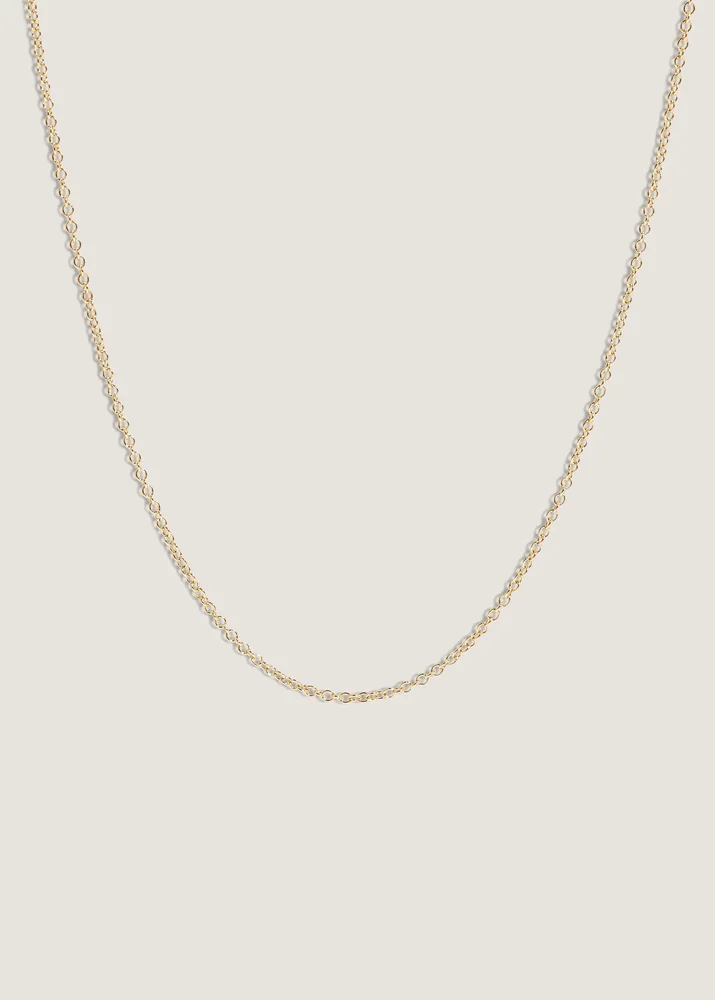 Micro Rolo Link Chain Necklace