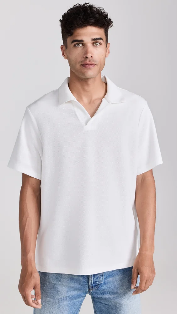 Short Sleeve Jacquard Polo