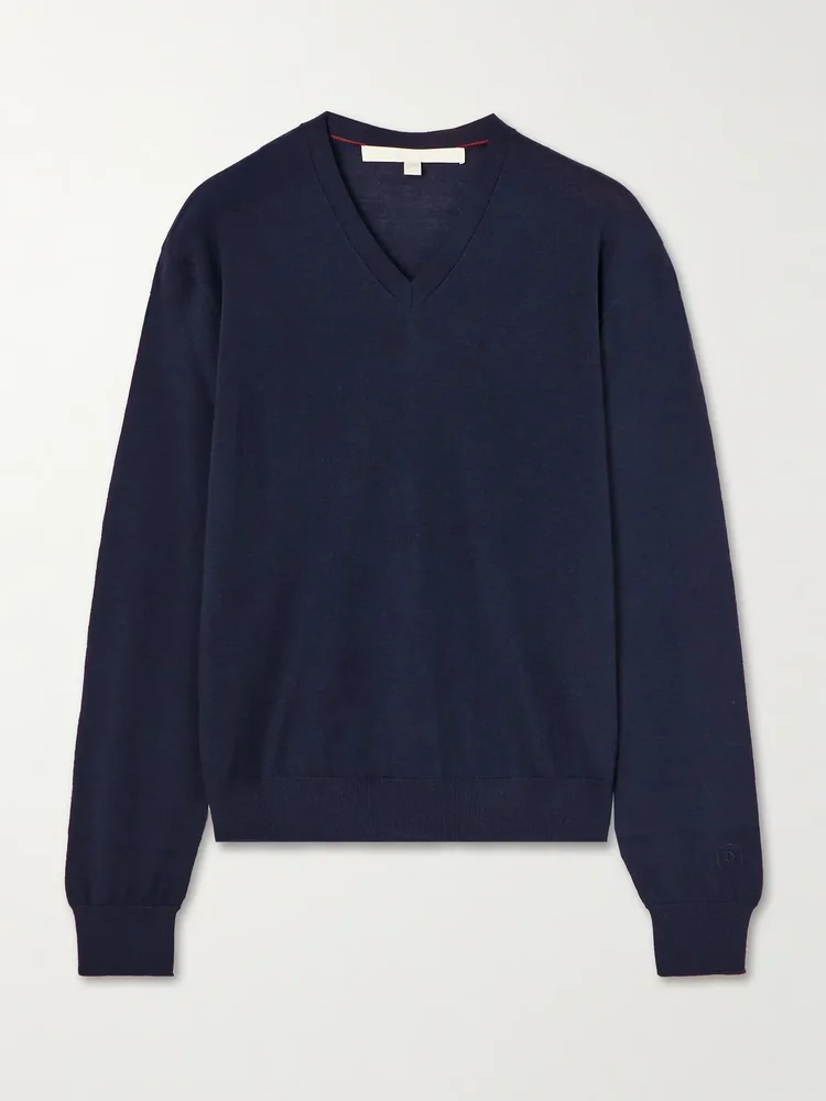 Oscar embroidered merino wool sweater