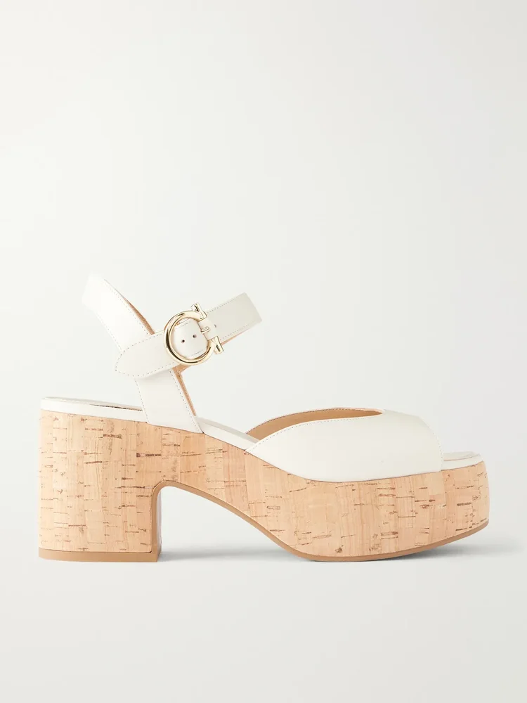 Nerea 90 leather platform sandals