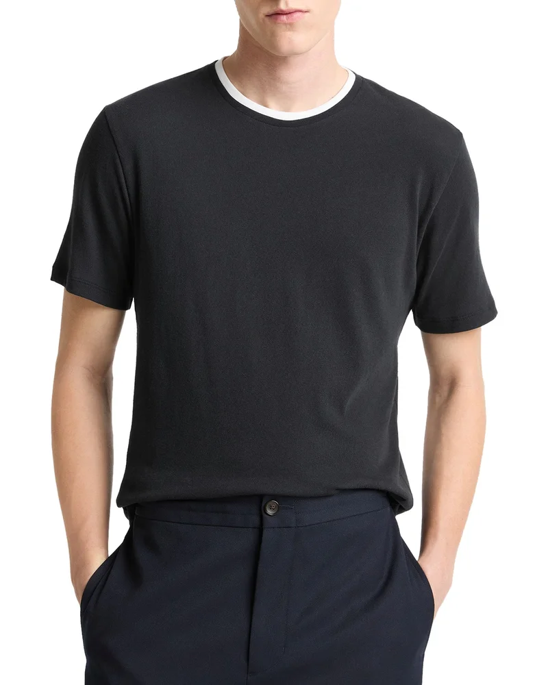 Loose Knit Double Collar T-Shirt