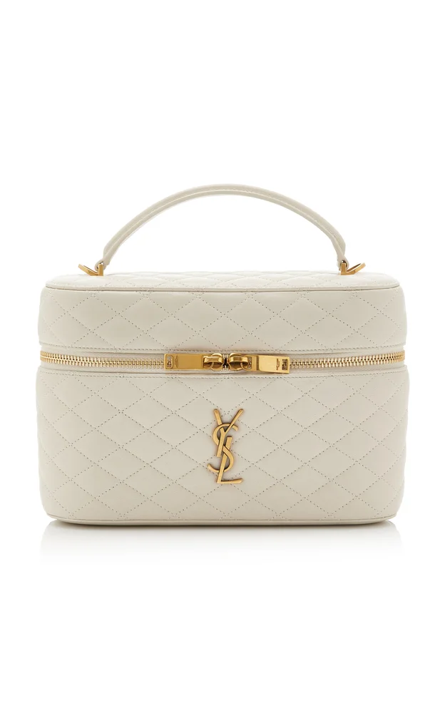 Gaby Large Quilted Leather Vanity Bag