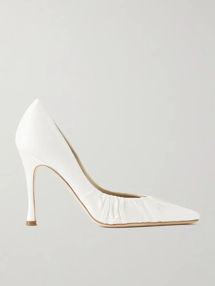 Nala ruched satin pumps