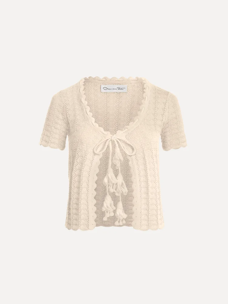Pointelle Weave Cardigan