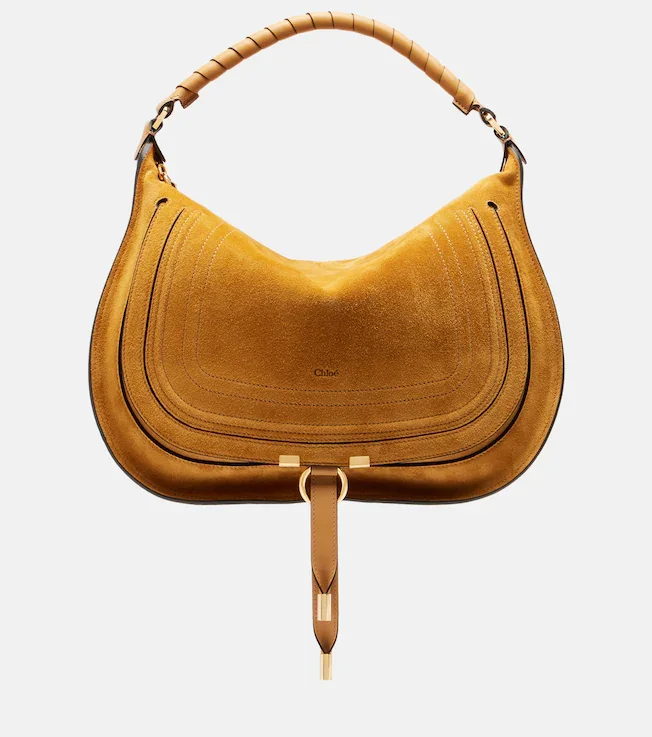 Marcie Medium suede shoulder bag