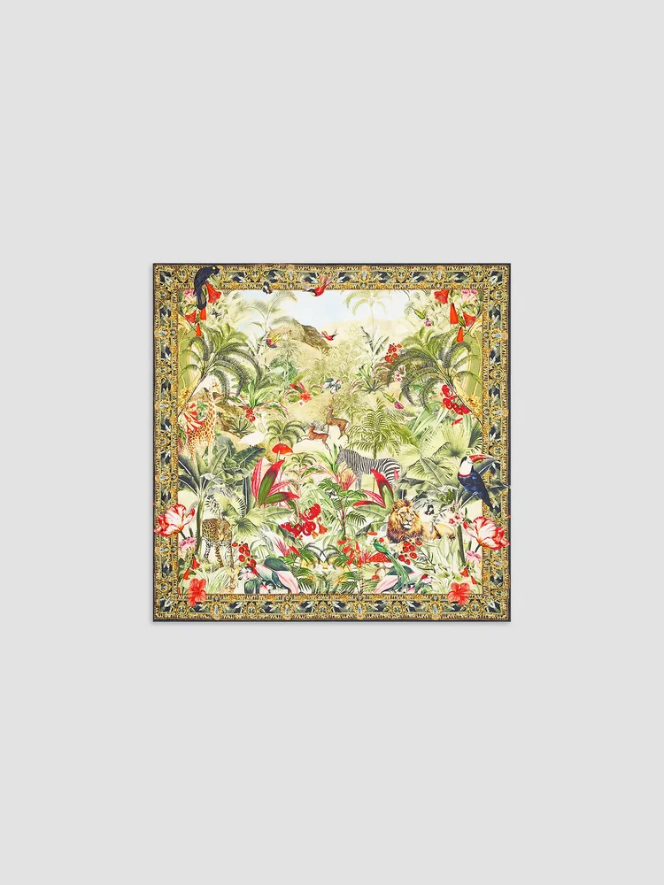 Wanderlust Large Printed Silk Scarf