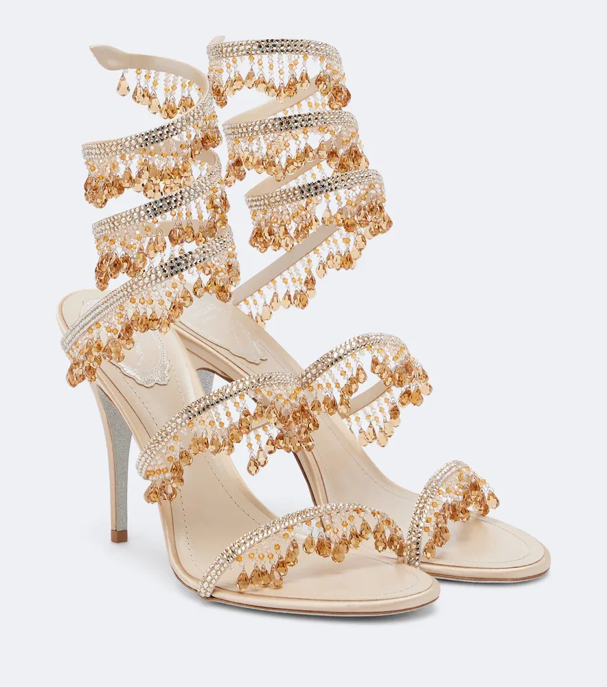Jahanara embellished satin sandals