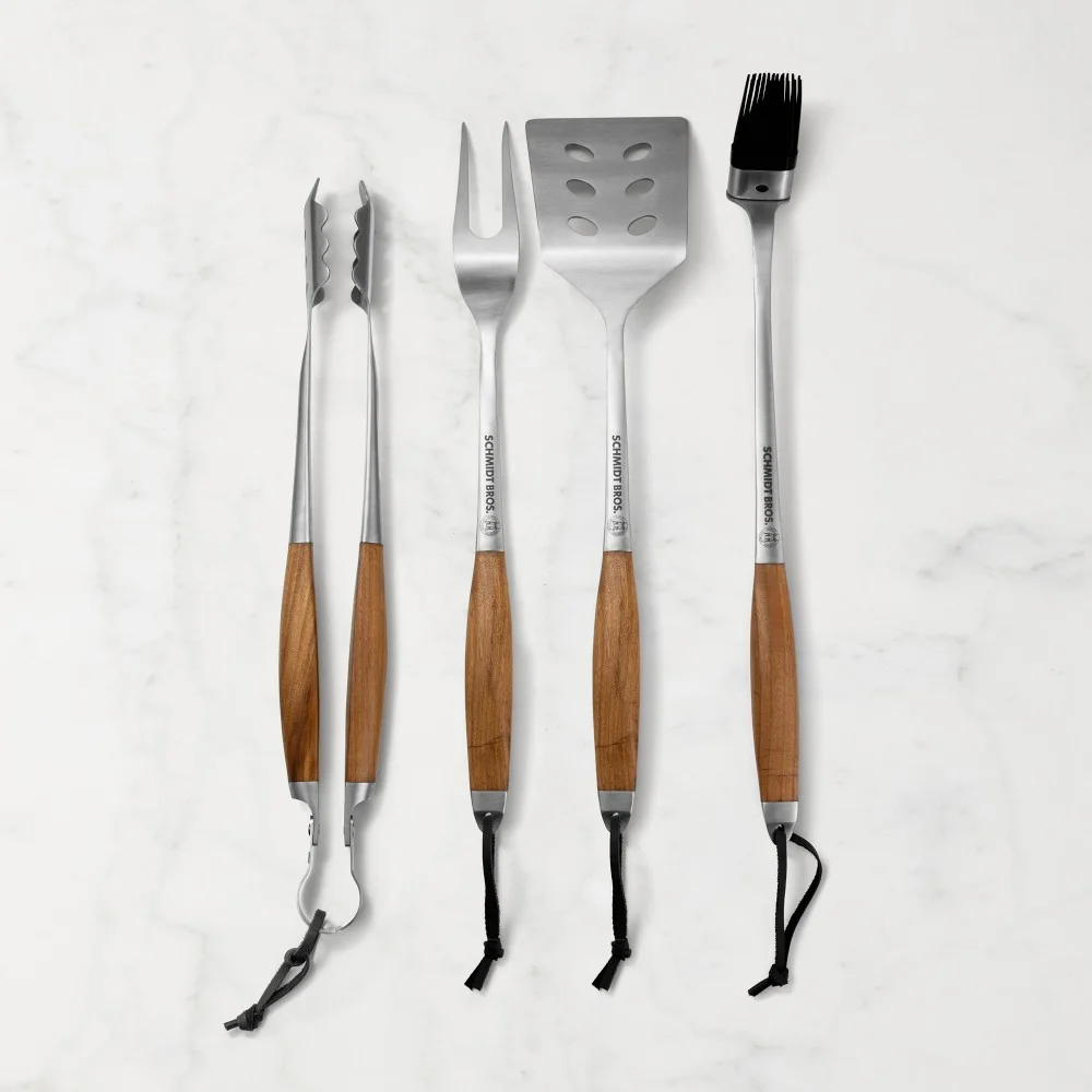 Teak Grill Tools, Set of 4